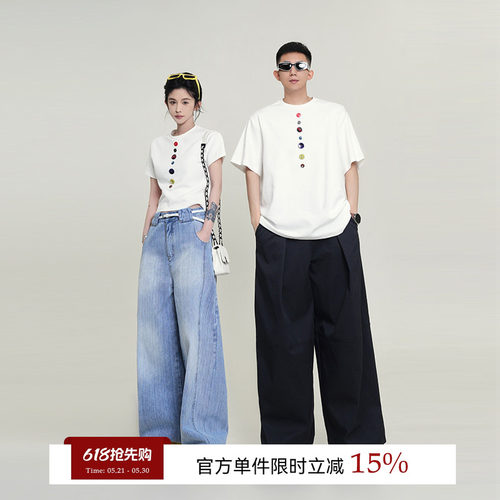 吴童童圆领正肩小众短袖T恤