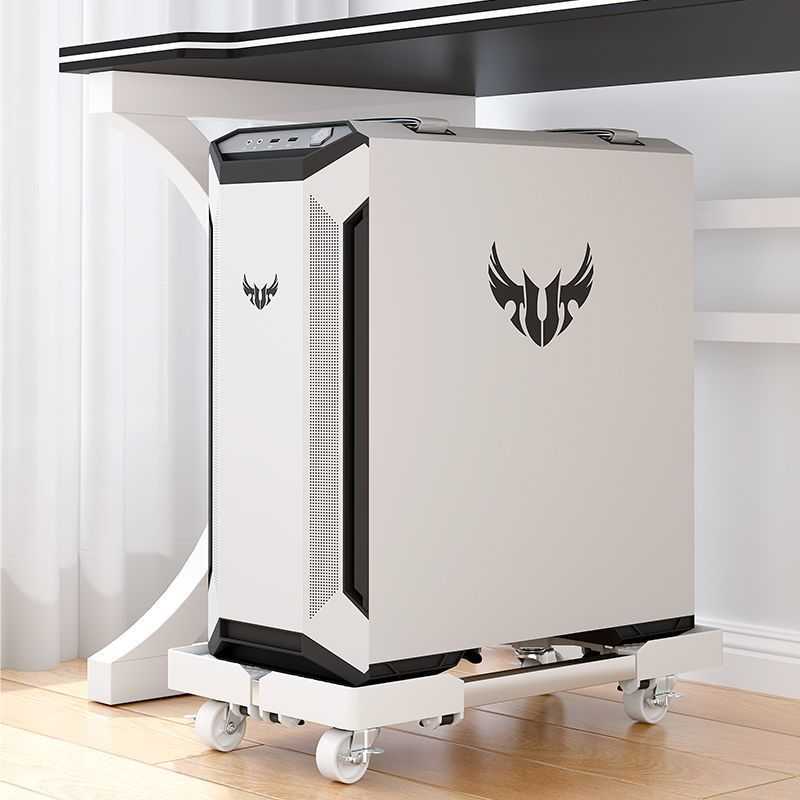 放电脑主机托架大号台式机箱散热底托万向轮可移动伸缩调节支架图片