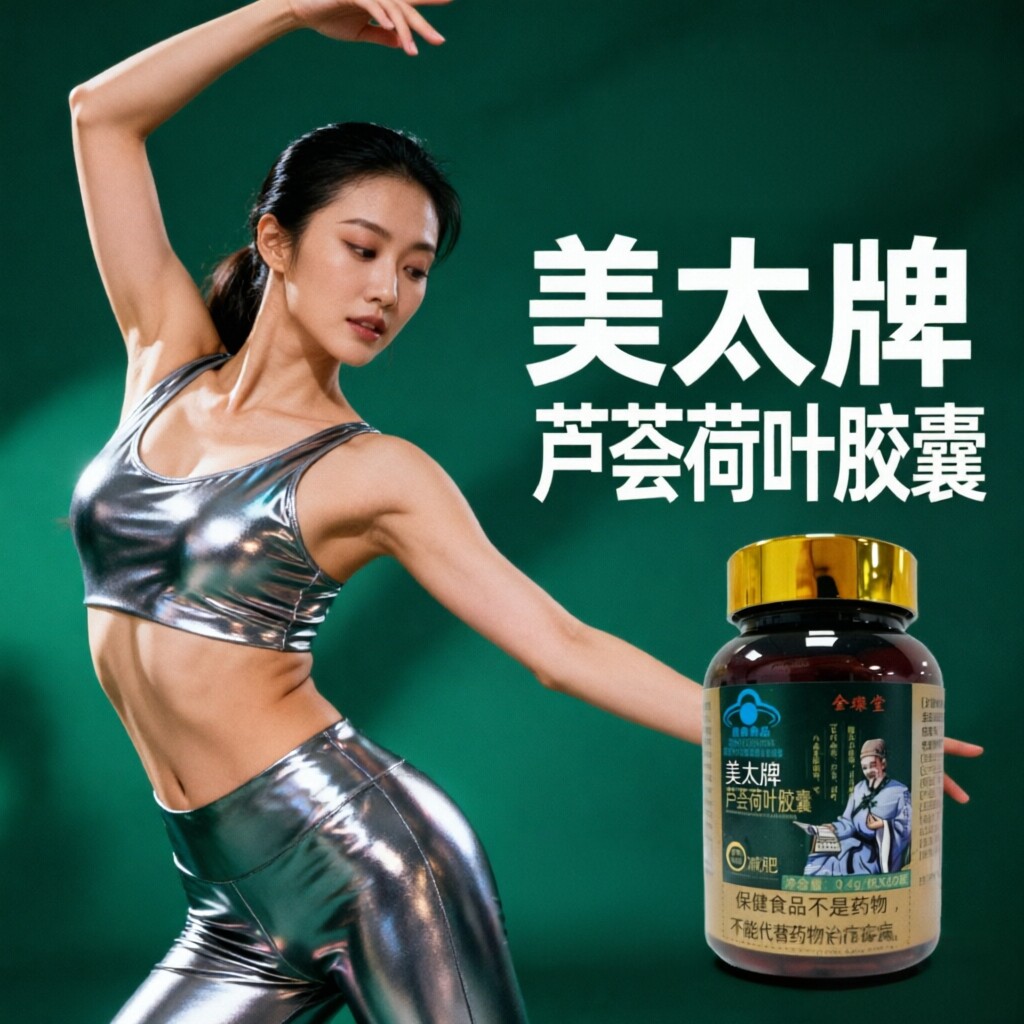 大基数啤酒肚粗腿芦荟荷叶胶囊中年发福胖懒人夏天减重瘦顽固体质