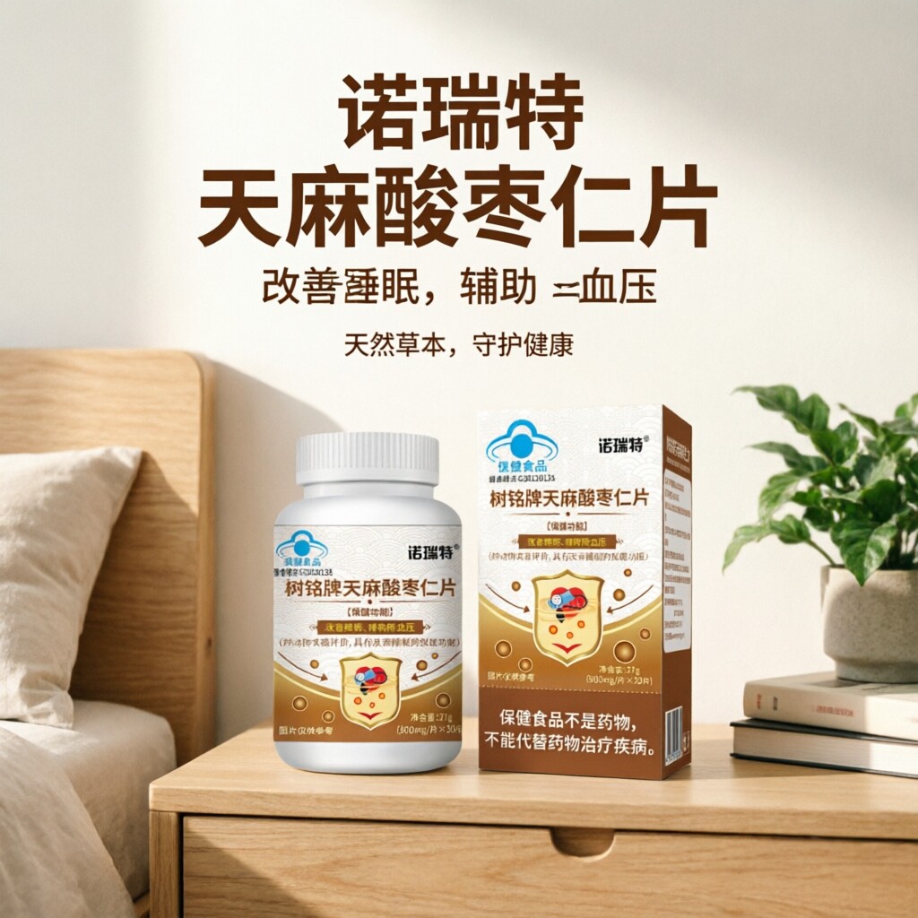 焦虑烦躁血压高晚上夜里睡不着树铭牌天麻酸枣仁片成人中年压力大