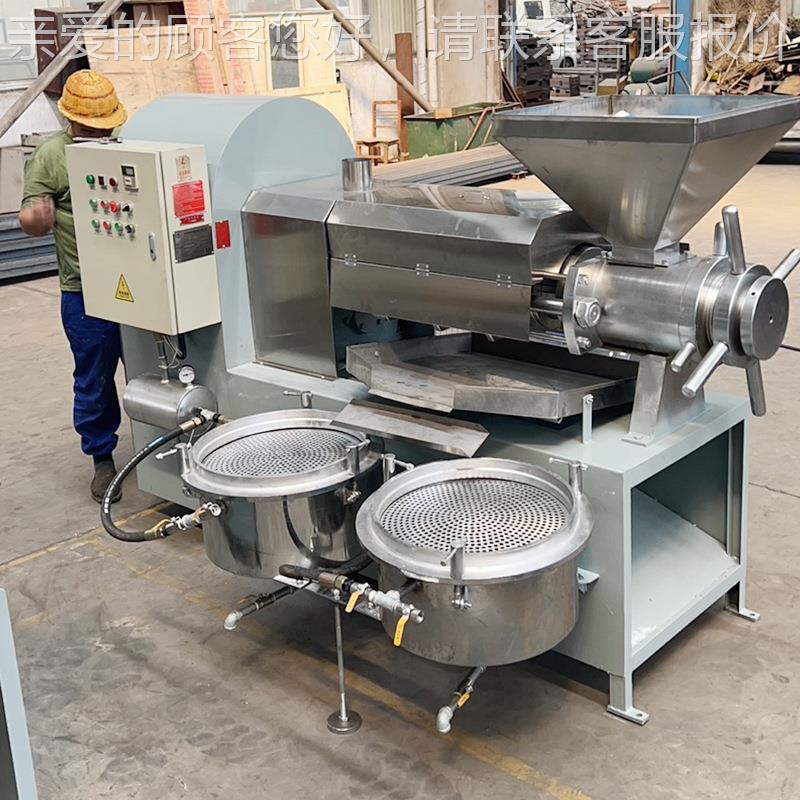 8型榨机小型菜籽花0生食用油螺旋榨油机DTS冷热油双用榨滤一体