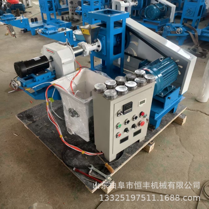 柴油机鱼饲料颗粒膨化机 漂浮性鱼青蛙饲料颗粒膨化机 狗粮猫粮机