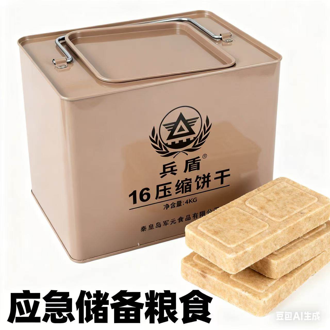 兵盾红豆压缩干粮老年户外家庭应急储备5斤铁桶装糖人饼干正品,零食/坚果/特产,压缩饼干,淘宝优惠券,粉丝福利购,淘宝优惠卷