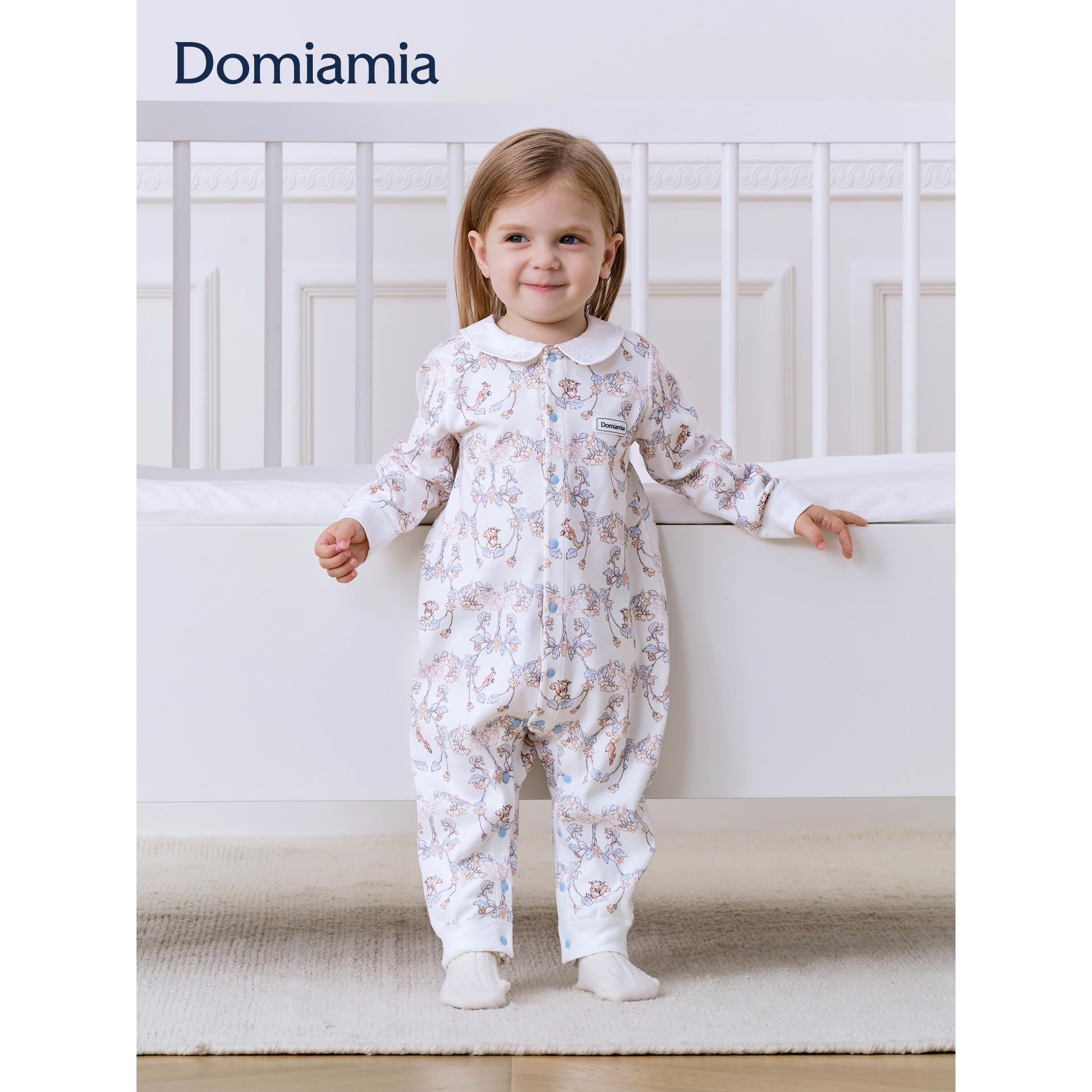 【新品】Domiamia宝宝连体衣爬服新生儿婴儿衣服纯棉秋冬季小月龄图片