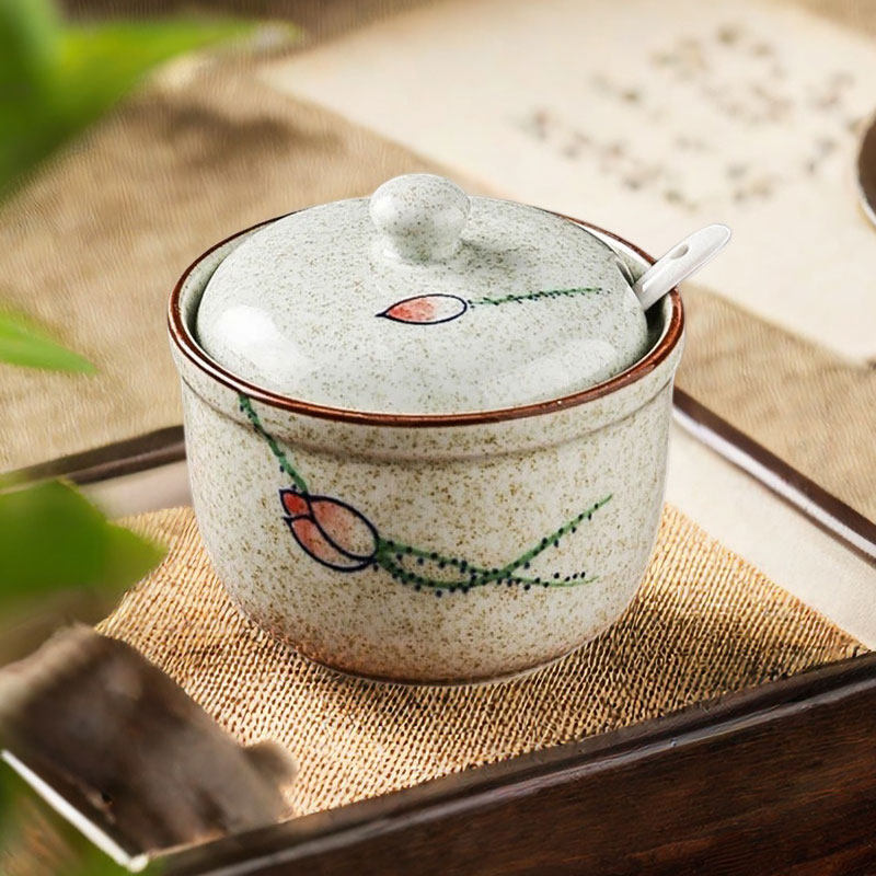 家用厨房装陶瓷辣椒油调味罐罐子油泼辣子调料罐专用盐罐碗罐中式