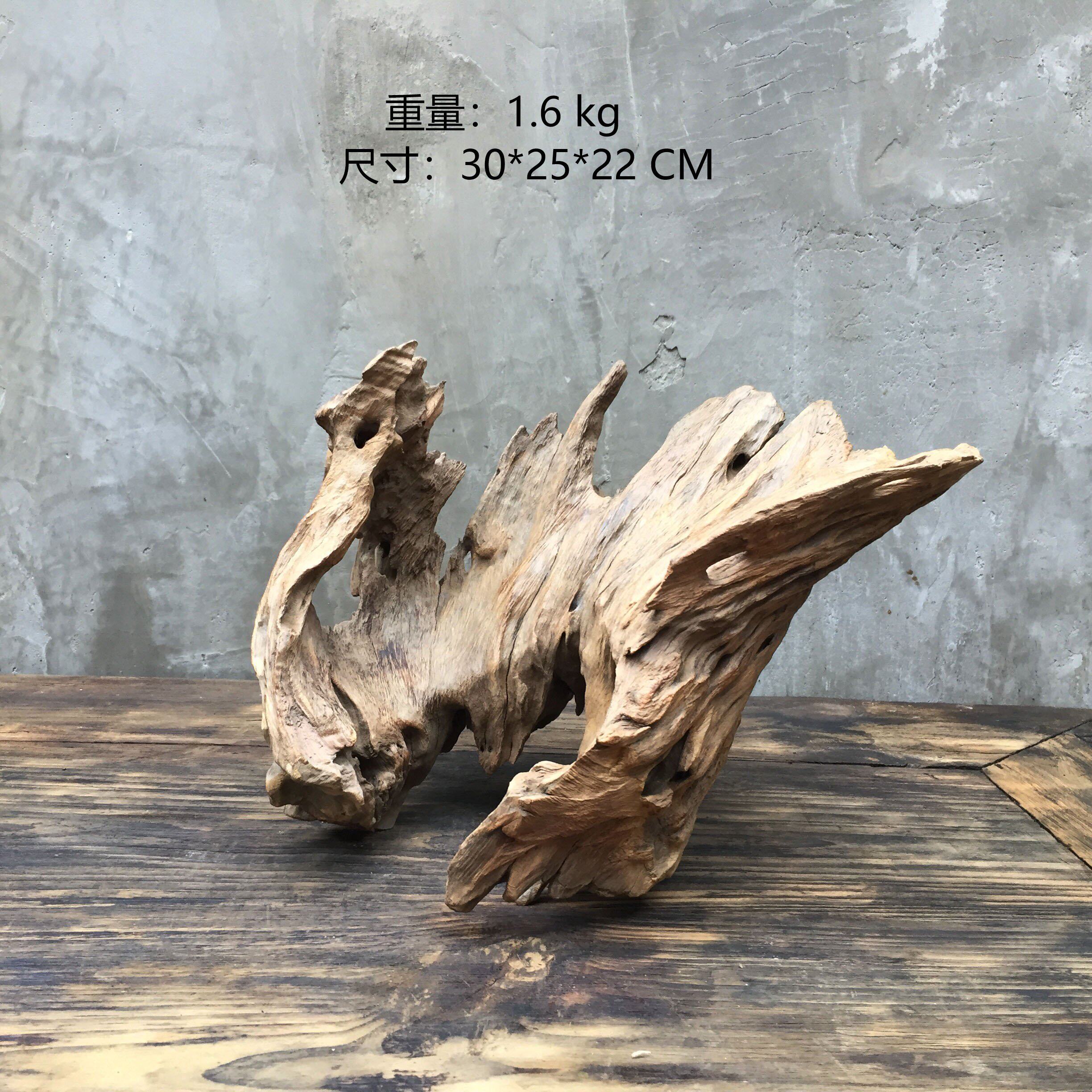 青墨根艺摆件枯木风化木景观造景