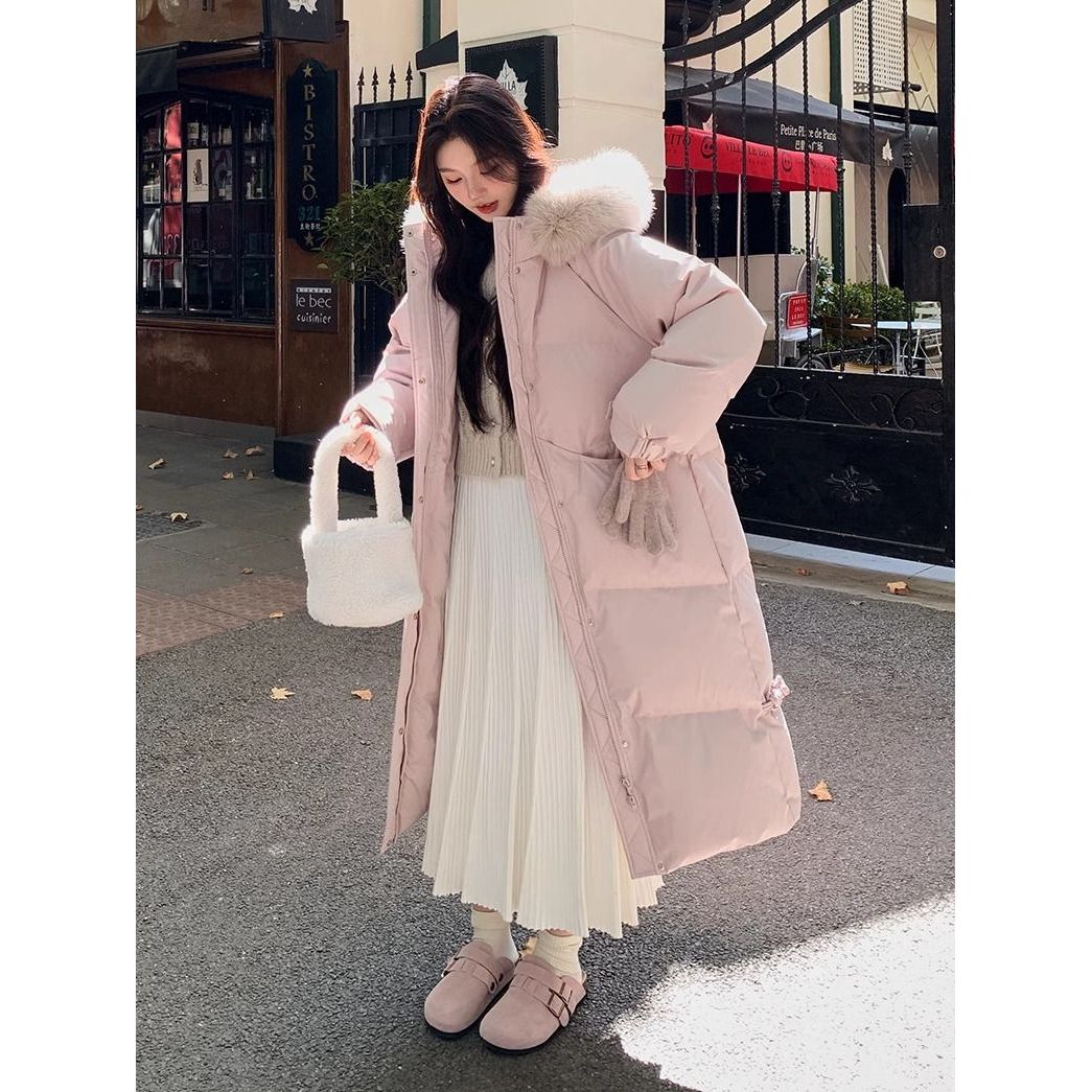 90白鸭绒狐狸毛领极寒东北羽绒服