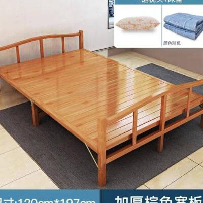 不占空间的折叠床老式竹床凉床夏天单人双人1米5木质经济型硬板床