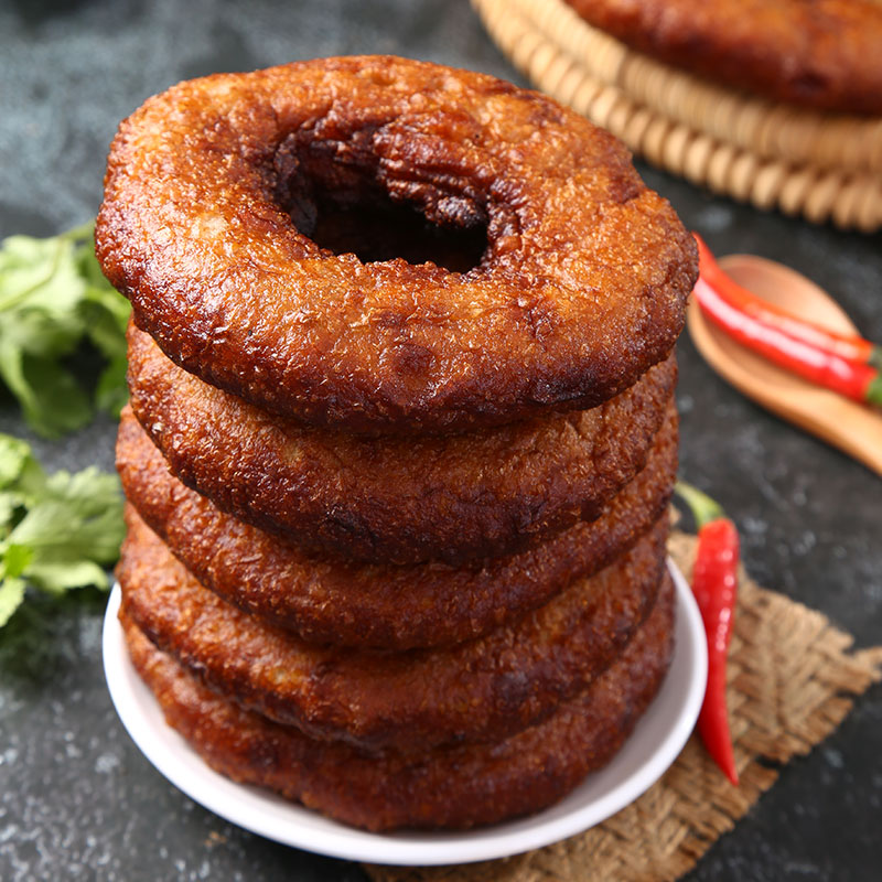 陇禾源荞面油圈圈西北地方美食老式甜甜圈油炸小吃荞麦馍成品袋装