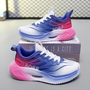 赤兔男童鞋子网面透气跑步鞋中大童系带休闲运动鞋轻便软底学生鞋