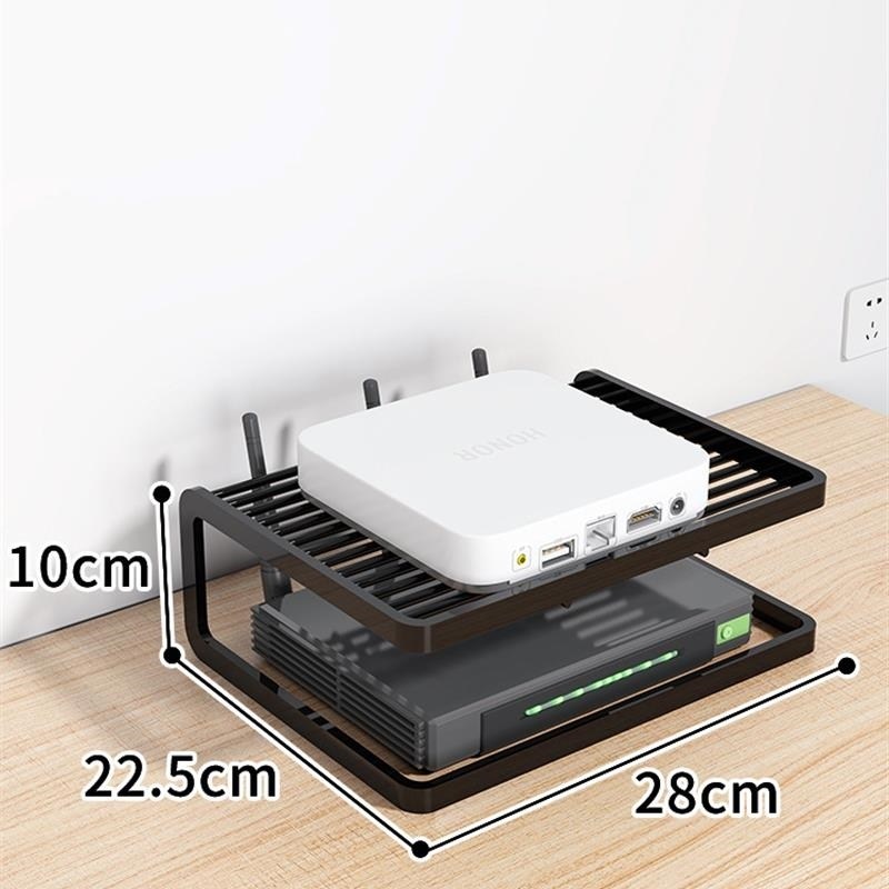 路由器置物架电视机顶盒放置架光猫收纳盒家用桌面多层收