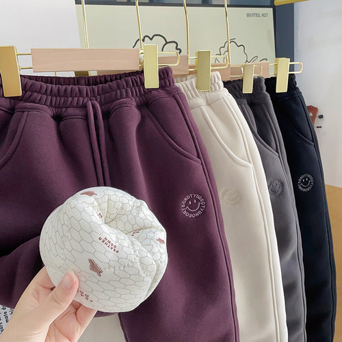 儿童棉裤冬季加厚保暖休闲卫裤洋气加厚棉裤温变石墨烯四层超厚