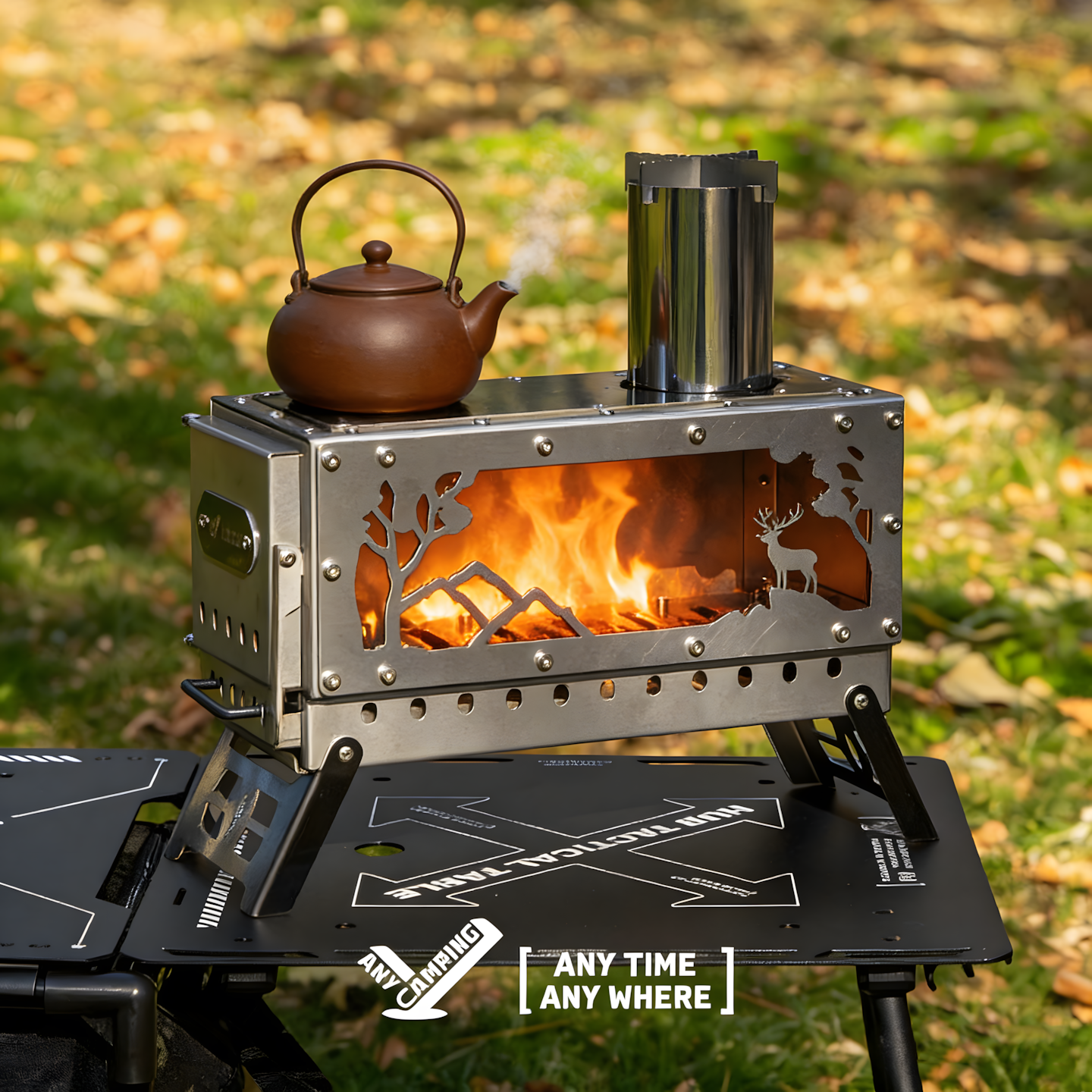 无界露营便携折叠柴火炉