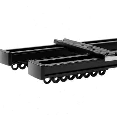 CR9高端窗帘轨道铝合金直轨 滑轮顶装侧装阳台卧室客厅窗帘杆