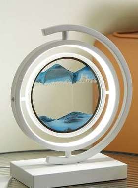 创意解压流沙画沙漏摆件办公室桌面客厅装饰品乔迁新居生日礼物灯