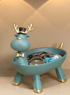 入户钥匙收纳摆件桌面柜子上装饰品实用家居鞋柜玄关放首饰收纳盒