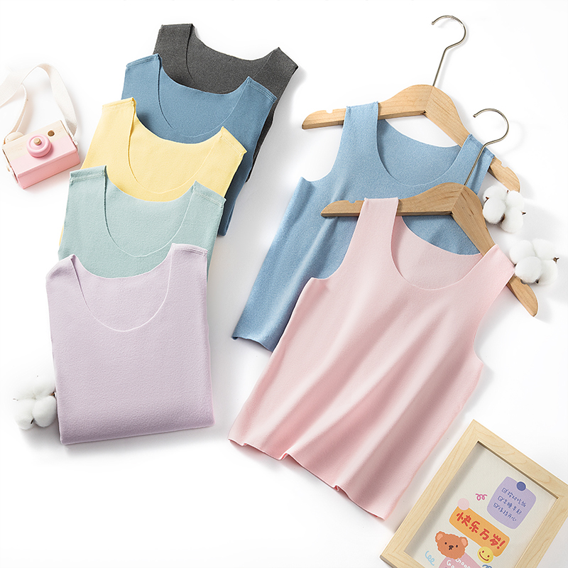 儿童加绒保暖内穿马甲上衣