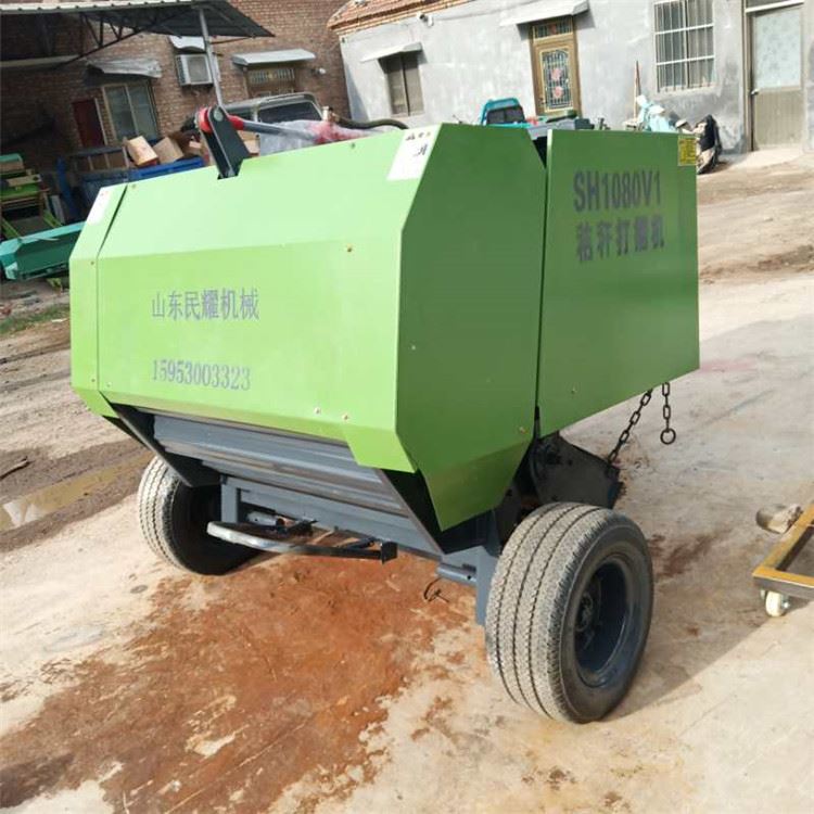 小型秸秆捡拾圆捆机 玉米秸秆粉碎打捆机 新款玉米秸秆打包机