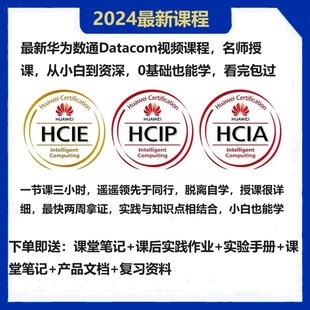 2024最新华为数通DatacomHCIA视频课程