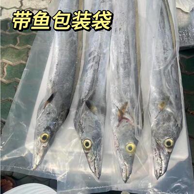 带鱼包装袋装刀鱼鲅鱼套袋专用保鲜袋加厚透明细长条直筒塑料袋子