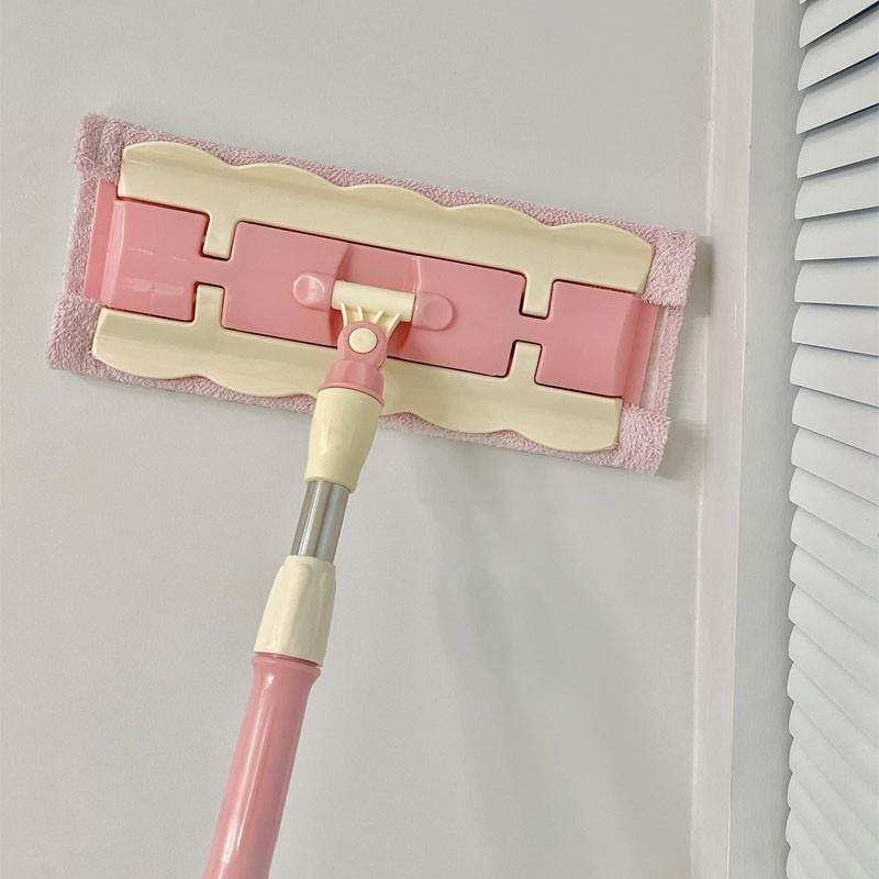 粉色懒人夹抹布平板拖把家用一拖净吸水旋转拖地地板卫生间免手洗,家庭/个人清洁工具,平板拖把,淘宝优惠券,粉丝福利购,淘宝优惠卷