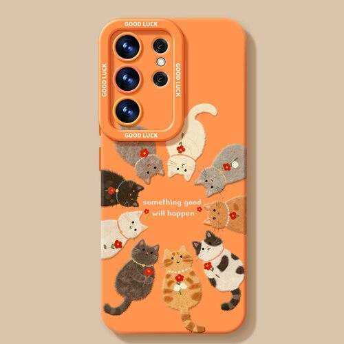 可爱猫咪手机壳带挂绳适用三星s2