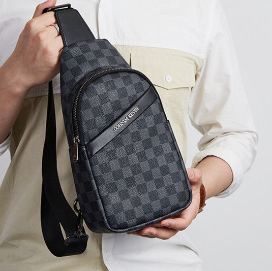 2026 New Men's Luxury Leather Large Capacity Trendy Small Backpack Fashionable Casual Men's Bag Crossbody Bag Chest Bag