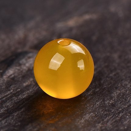 7a天然黄玛瑙散珠子半成品DIY水晶饰品配件绿色珠子编织菩提单颗