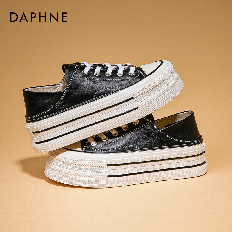 达芙妮爆款推荐松糕厚底两穿板鞋