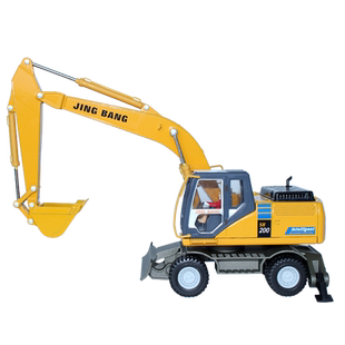 合金挖土机玩具挖掘机模型履带挖机男孩玩具轮式挖掘机仿真工程车