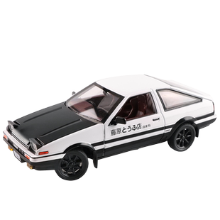 1:24仿真汽车AE86合金车模头文字D拓海同款回力车金属摆件男礼物