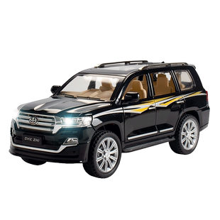 仿真1:24合金越野车普拉多SUV丰田兰德酷路泽吉普车回力模型摆件