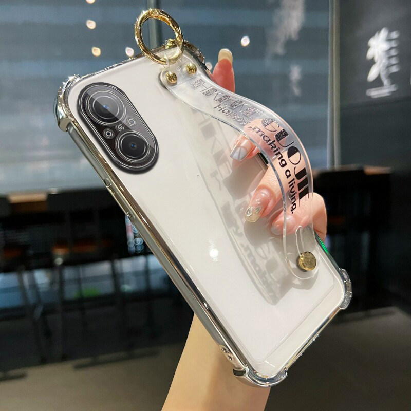适用于字母腕带透明华为Nova9se手机壳新款JLN-AL00轻奢女款9SE电镀气囊款nova9se带镜头膜n0va9se硅胶超薄款