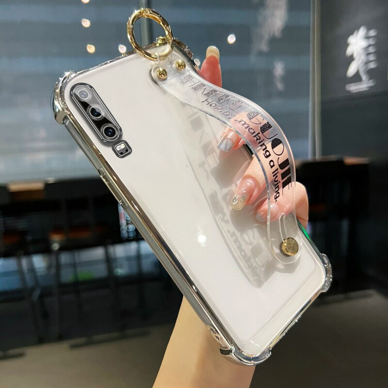 适用于字母腕带透明华为P30手机壳新款ELE-AL00轻奢女款P30pro硅胶软壳VOG-AL00电镀气囊P30pro四角加厚防摔