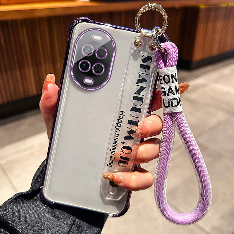 适用于华为Nova15手机壳高颜值女款腕带保护套Nova15Pro新款高清高透软壳Nova15Ultra透明PSN-AL00气囊带挂绳