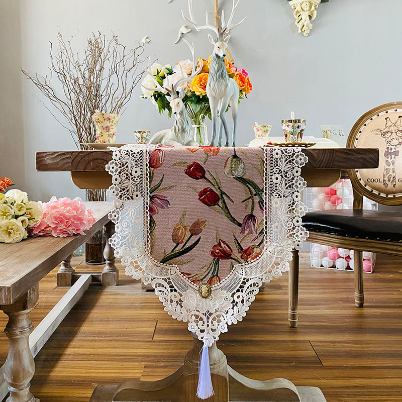 北欧风布艺长条桌旗生日新中式吊穗茶几茶旗鞋柜布艺万能盖巾轻奢,居家布艺,桌旗,淘宝优惠券,粉丝福利购,淘宝优惠卷