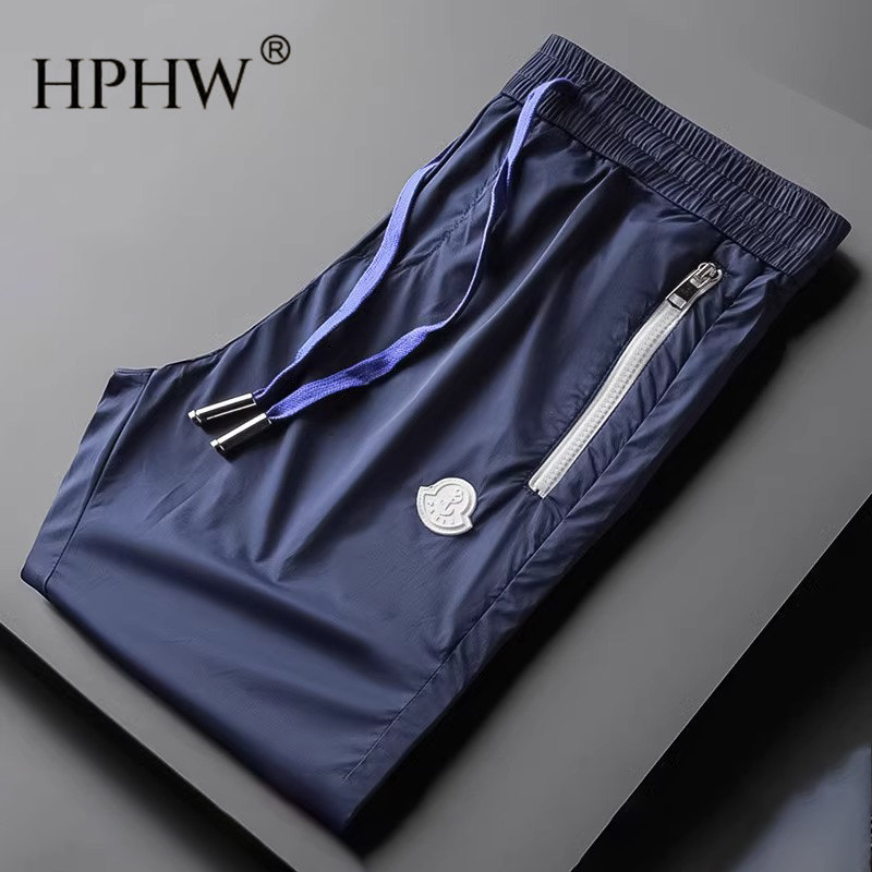 轻奢品质口袋拉链休闲运动裤男夏季薄款冰丝卫裤男束脚潮牌速干裤