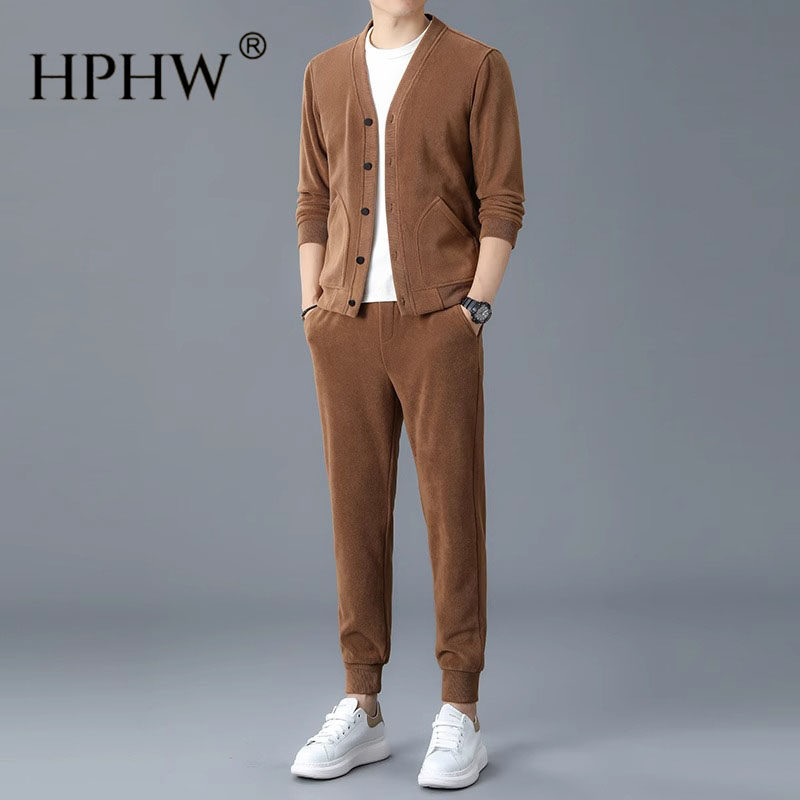 轻奢休闲运动套装男士搭配潮流帅气长裤春秋季新款外套男一整套