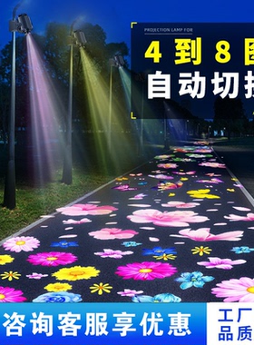 动态特效换图案投影灯logo门头led招牌户外景区亮化定制广告射灯