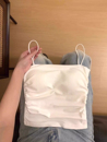美背白色纯欲风带胸垫小吊带背心女夏季 内搭外穿独特精致绝美上衣