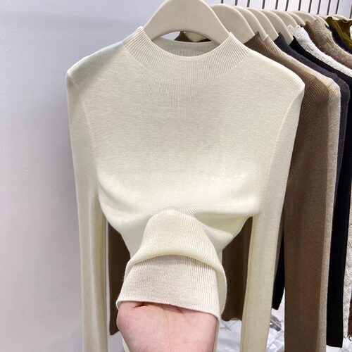 【送运费险】半高领羊毛针织衫
