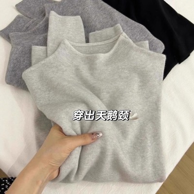 【送运费险】奶奶灰针织打底毛衣