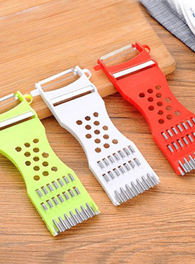 切菜器双头擦丝器削皮器不锈钢刨丝器多功能瓜果塑料拉丝器刮皮