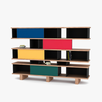 原版意式多巴胺实木书柜