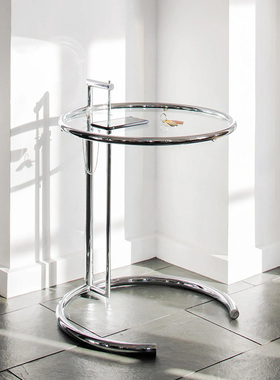 升降茶几ClassiCon设计师家具意式极简可移动不锈钢玻璃角几边几