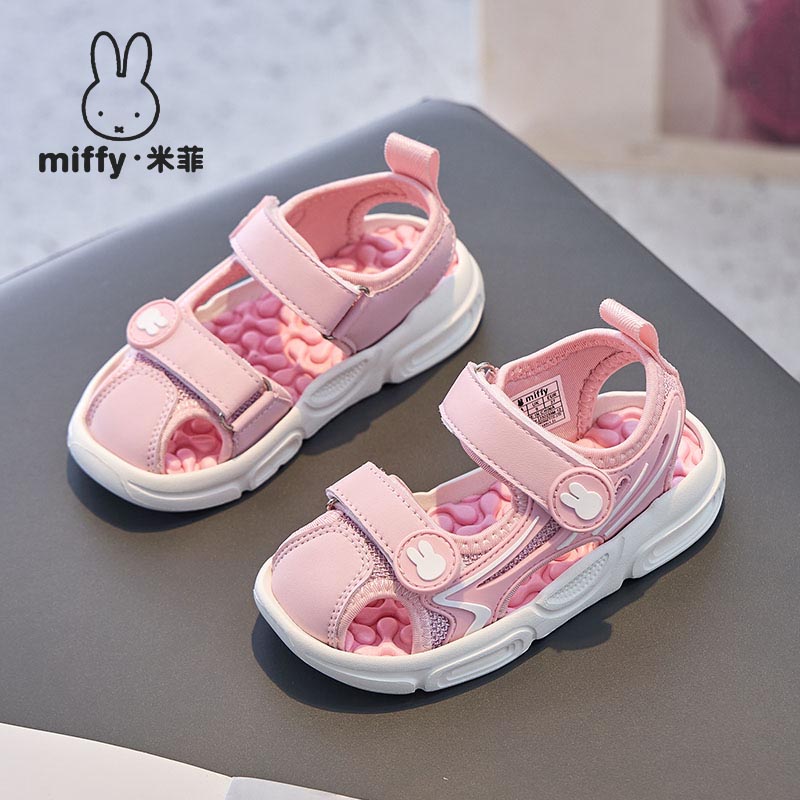夏季包头包头休闲女童魔术贴凉鞋
