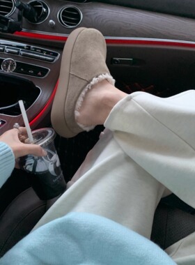 动态防水【半包-厚底小土豆】4CM｜羊皮毛一体雪地靴轻便保暖增高