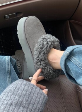 【泰迪卷毛】4CM｜羊皮毛一体雪地靴真皮真毛轻便增高保暖冬季