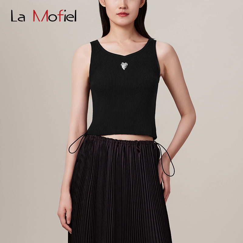 LaMofiel金属爱心吊带背心