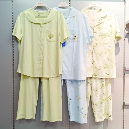 【香蜜闺秀】夏季新款纯棉短袖长裤套装柔软舒适透气可外穿家居服